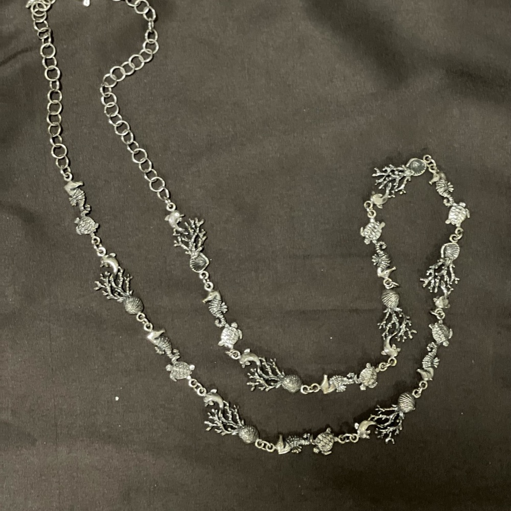 Extra Long Ocean Inspired Chain Necklace